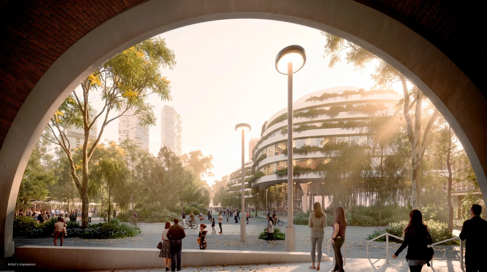 Artist's impression of the public realm at Arden Central